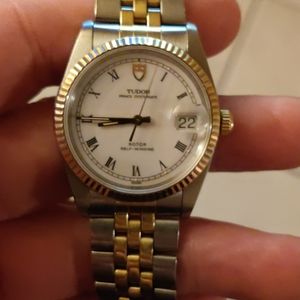 Tudor prince oyster date 32mm 18k bezel